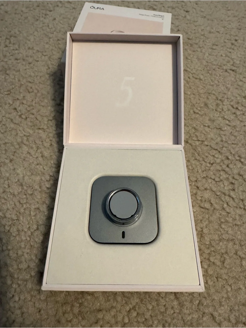 Oura Gray Magnetic Charging Dock with Metallic Puck